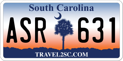 SC license plate ASR631