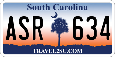 SC license plate ASR634