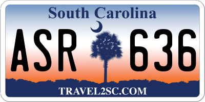 SC license plate ASR636