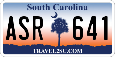 SC license plate ASR641