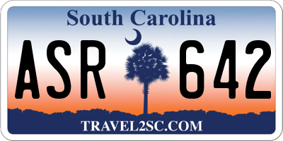 SC license plate ASR642