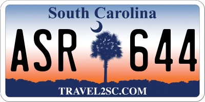 SC license plate ASR644