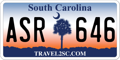 SC license plate ASR646