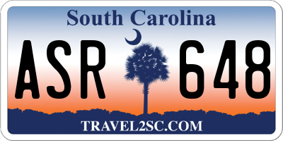 SC license plate ASR648