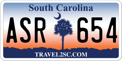 SC license plate ASR654