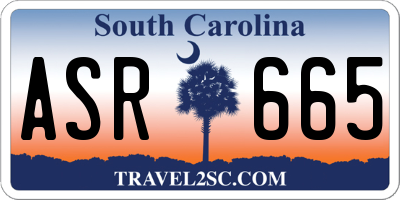SC license plate ASR665
