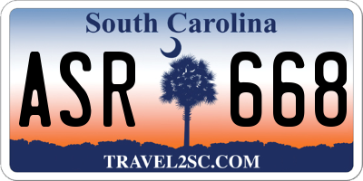 SC license plate ASR668