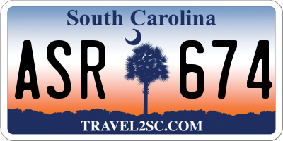 SC license plate ASR674