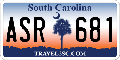SC license plate ASR681