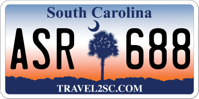 SC license plate ASR688
