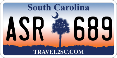 SC license plate ASR689
