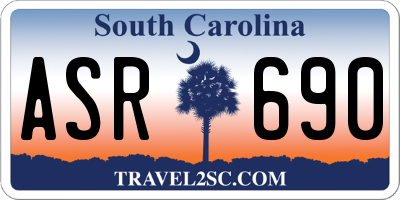 SC license plate ASR690