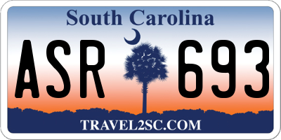 SC license plate ASR693