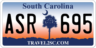 SC license plate ASR695