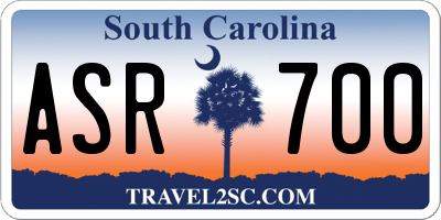 SC license plate ASR700