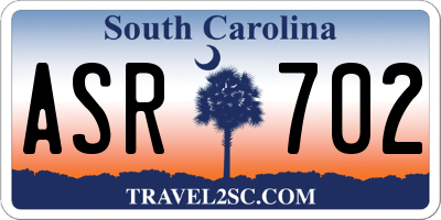 SC license plate ASR702