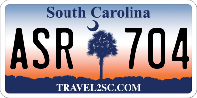 SC license plate ASR704