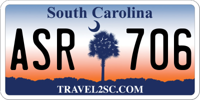 SC license plate ASR706