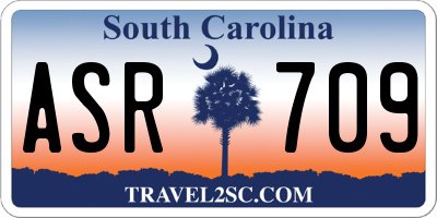 SC license plate ASR709