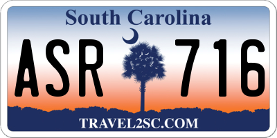 SC license plate ASR716