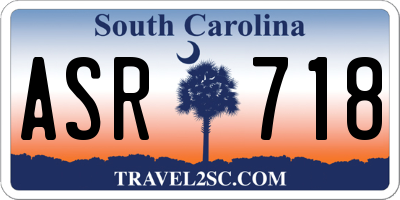 SC license plate ASR718