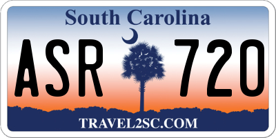 SC license plate ASR720