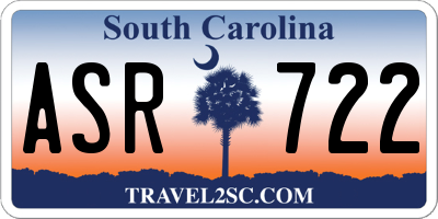 SC license plate ASR722
