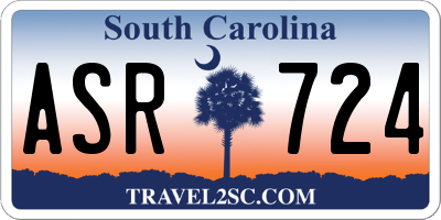 SC license plate ASR724