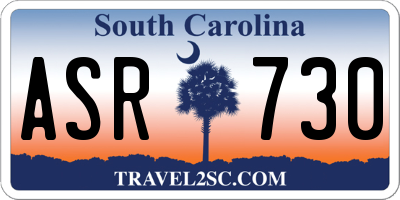 SC license plate ASR730