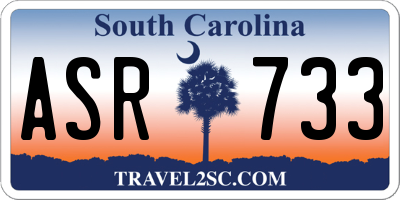 SC license plate ASR733