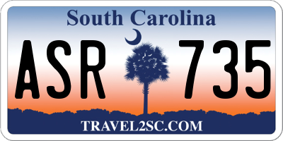 SC license plate ASR735