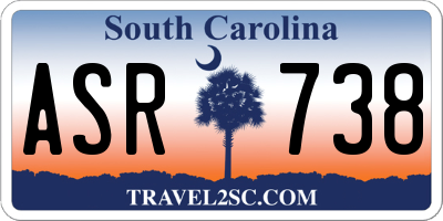SC license plate ASR738