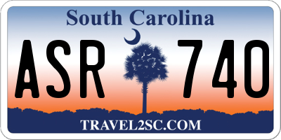 SC license plate ASR740
