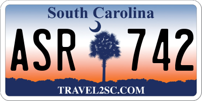 SC license plate ASR742