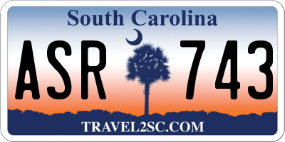SC license plate ASR743
