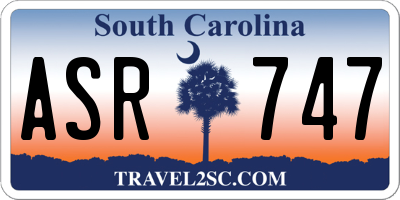 SC license plate ASR747