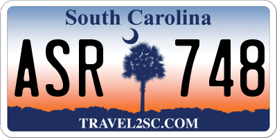 SC license plate ASR748