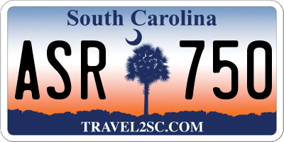 SC license plate ASR750