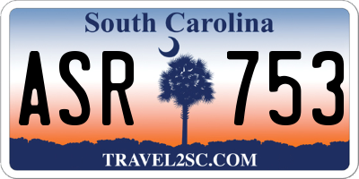 SC license plate ASR753