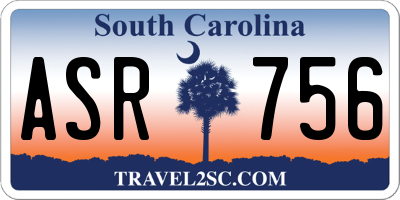 SC license plate ASR756