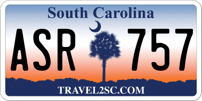 SC license plate ASR757