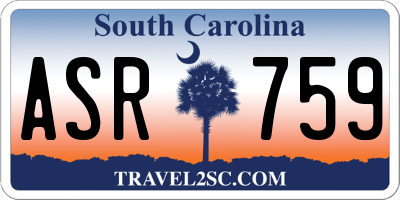 SC license plate ASR759
