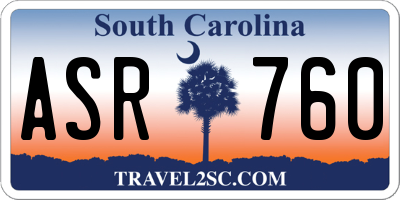 SC license plate ASR760