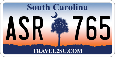SC license plate ASR765