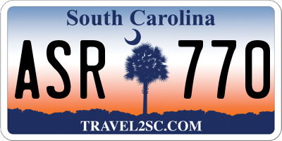 SC license plate ASR770