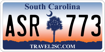 SC license plate ASR773