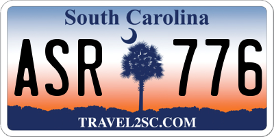 SC license plate ASR776