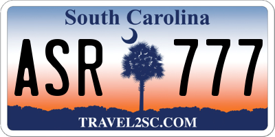SC license plate ASR777