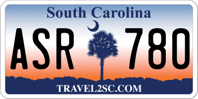 SC license plate ASR780