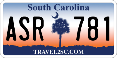 SC license plate ASR781